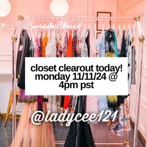 Ladycee121’s Closet Clearout today Monday 11/11/24 @4:00 PST
